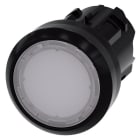 SIEMENS - Drucktaster, beleuchtet, 22mm, rund, Kunststoff, weiß, Druckknopf