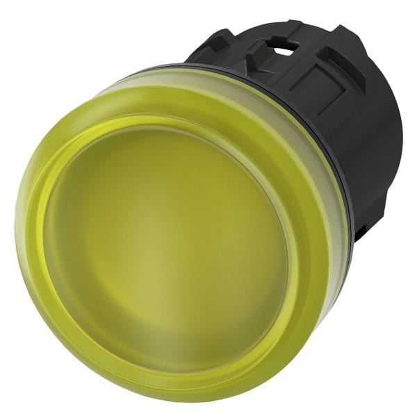 SIEMENS - Leuchtmelder, 22mm, rund, Kunststoff, gelb, Linse, glatt