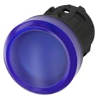 SIEMENS - Leuchtmelder, 22mm, rund, Kunststoff, blau, Linse, glatt