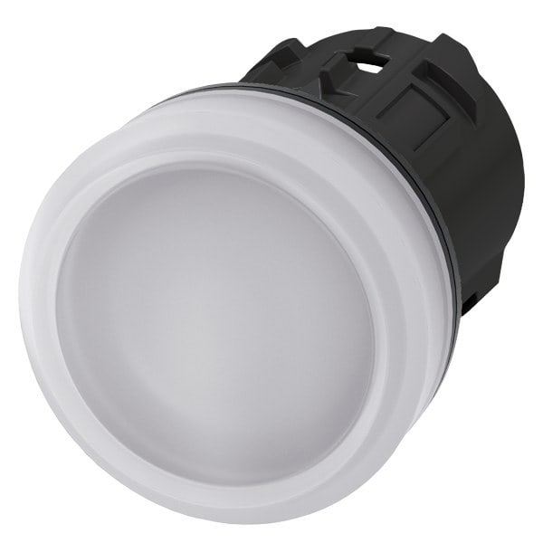 SIEMENS - Leuchtmelder, 22mm, rund, Kunststoff, weiß, Linse, glatt