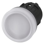 SIEMENS - Leuchtmelder, 22mm, rund, Kunststoff, weiß, Linse, glatt