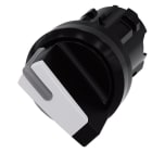 SIEMENS - Knebelschalter, beleuchtbar, 22mm, rund, Kunststoff, schwarz, weiß