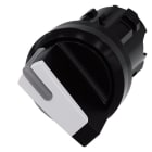 SIEMENS - Knebelschalter, beleuchtbar, 22mm, rund, Kunststoff, schwarz, weiß