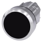 SIEMENS - Drucktaster, 22mm, rund, Metall, hochglanz, schwarz, Druckknopf