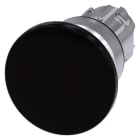 SIEMENS - Pilzdrucktaster, 22mm, rund, Metall, hochglanz, schwarz, 40mm