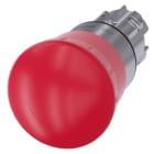 SIEMENS - Not-Halt-Pilzdrucktaster, 22mm, rund, Metall, hochglanz, rot, Drehentriegelung