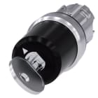 SIEMENS - Schlüsselschalter Siemens, C, 22mm, rund, Metall, hochglanz, Schlüsselabzug O+I