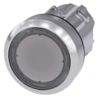 SIEMENS - Drucktaster, beleuchtet, 22mm, rund, Metall, hochglanz, klar, Druckknopf