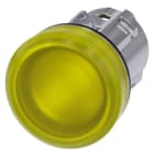 SIEMENS - Leuchtmelder, 22mm, rund, Metall, hochglanz, gelb, Linse, glatt