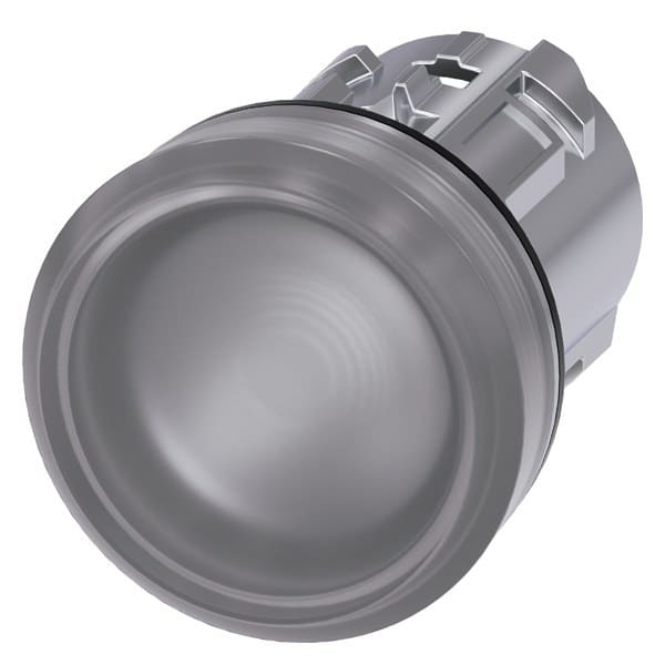 SIEMENS - Leuchtmelder, 22mm, rund, Metall, hochglanz, klar, Linse, glatt