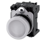 SIEMENS - Leuchtmelder, 22mm, rund, Kunststoff, weiß, Linse, glatt, AC/DC 24V