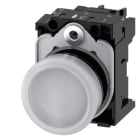 SIEMENS - Leuchtmelder, 22mm, rund, Kunststoff, weiß, Linse, glatt, AC 230V