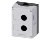 SIEMENS - Gehäuse für Befehlsgeräte, 22mm, rund, Kunststoff, grau, 2 Befehlsstellen