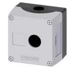 SIEMENS - Gehäuse für Befehlsgeräte, 22mm, rund, Metall, grau, 1 Befehlstelle