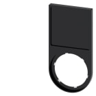 SIEMENS - Schildträger, flach, unten abgerundet, schwarz, für Bezeichnungsschild 27x 27mm