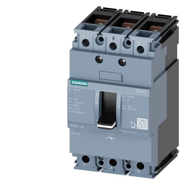 SIEMENS - Lasttrennschalter, IEC, Frame 160, 160 A, 3-polig, Schraubenflachanschluss