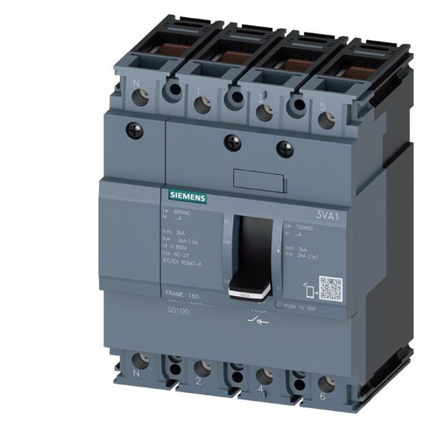 SIEMENS - Lasttrennschalter, IEC, Frame 160, 160 A, 4-polig, Klemmenanschluss