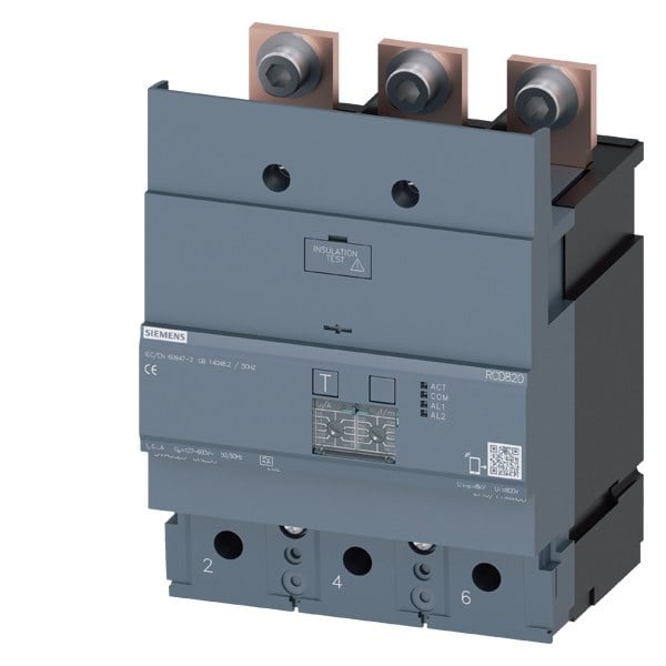 SIEMENS - Differenzstrom-Schutzgerät RCD820 advanced RCD Typ A unten angebaut