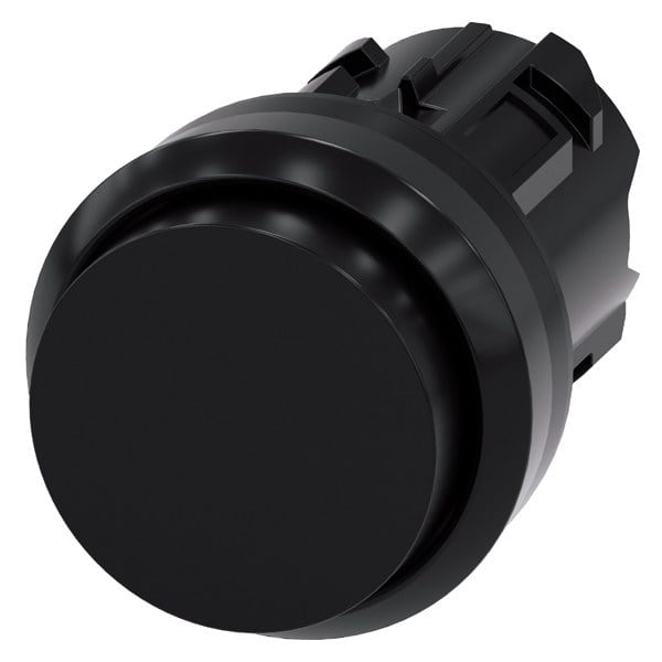SIEMENS - Drucktaster, 22mm, rund, Kunststoff, schwarz, Druckknopf