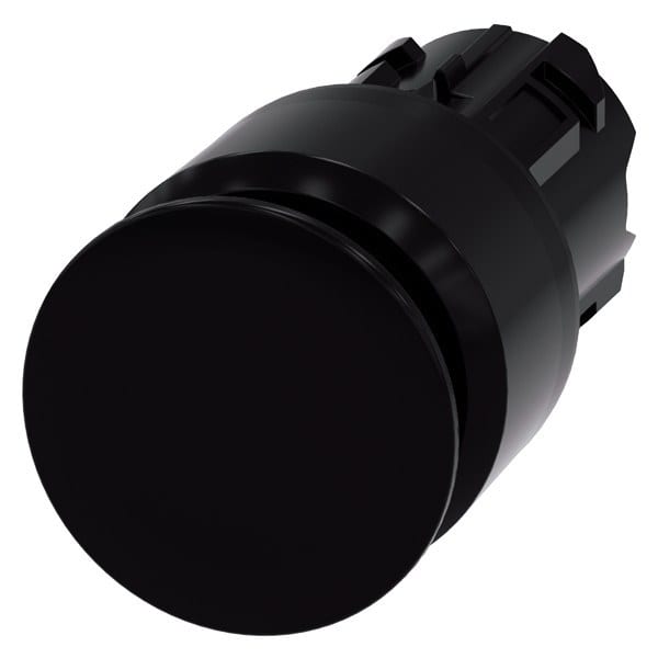 SIEMENS - Pilzdrucktaster, 22mm, rund, Kunststoff, schwarz, 30mm