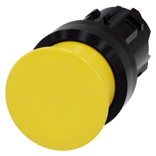 SIEMENS - Pilzdrucktaster, 22mm, rund, Kunststoff, gelb, 30mm