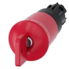 SIEMENS - Not-Halt-Pilzdrucktaster, 22mm, rund, Kunststoff, rot, mit Schloss O.M.R.