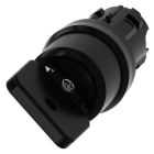 SIEMENS - Schlüsselschalter O.M.R, 22mm, rund, Kunststoff, schwarz, Schlüsselabzug I