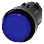 SIEMENS - Drucktaster, beleuchtet, 22mm, rund, Kunststoff, blau, Druckknopf