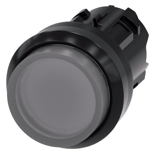 SIEMENS - Drucktaster, beleuchtet, 22mm, rund, Kunststoff, klar, Druckknopf