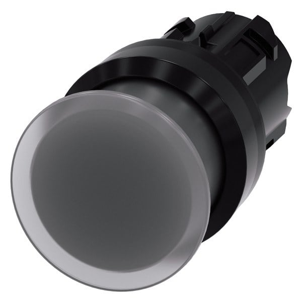 SIEMENS - Pilzdrucktaster, beleuchtet, 22mm, rund, Kunststoff, klar, 30mm