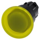 SIEMENS - Pilzdrucktaster, beleuchtet, 22mm, rund, Kunststoff, gelb, 40mm