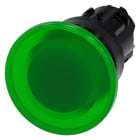 SIEMENS - Pilzdrucktaster, beleuchtet, 22mm, rund, Kunststoff, grün, 40mm