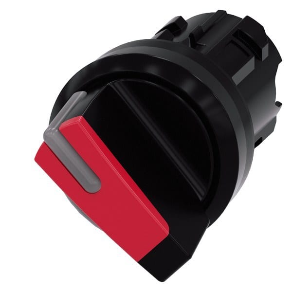 SIEMENS - Knebelschalter, beleuchtbar, 22mm, rund, Kunststoff, rot