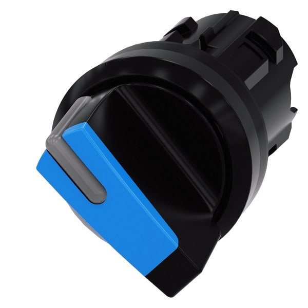 SIEMENS - Knebelschalter, beleuchtbar, 22mm, rund, Kunststoff, blau