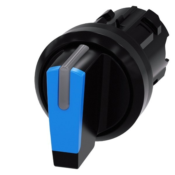 SIEMENS - Knebelschalter, beleuchtbar, 22mm, rund, Kunststoff, blau