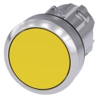 SIEMENS - Drucktaster, 22mm, rund, Metall, hochglanz, gelb, Druckknopf