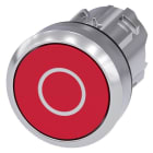 SIEMENS - Drucktaster, 22mm, rund, Metall, hochglanz, rot, Beschriftung: O, Druckknopf