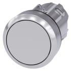 SIEMENS - Drucktaster, 22mm, rund, Metall, hochglanz, grau, Druckknopf