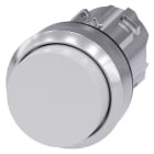 SIEMENS - Drucktaster, 22mm, rund, Metall, hochglanz, weiß, Druckknopf