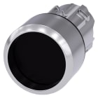 SIEMENS - Drucktaster, 22mm, rund, Metall, hochglanz, schwarz, Frontring