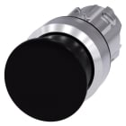 SIEMENS - Pilzdrucktaster, 22mm, rund, Metall, hochglanz, schwarz, 30mm