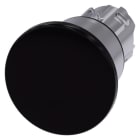 SIEMENS - Pilzdrucktaster, 22mm, rund, Metall, hochglanz, schwarz