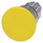 SIEMENS - Pilzdrucktaster, 22mm, rund, Metall, hochglanz, gelb