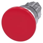 SIEMENS - Pilzdrucktaster, 22mm, rund, Metall, hochglanz, rot, 40mm