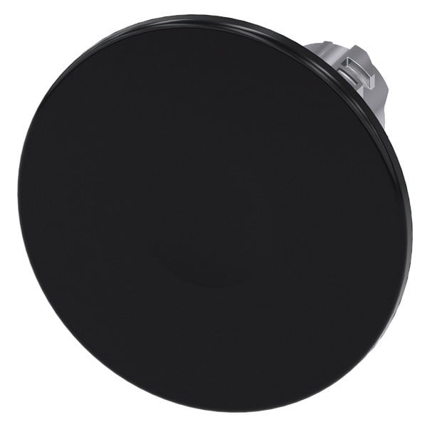 SIEMENS - Pilzdrucktaster, 22mm, rund, Metall, hochglanz, schwarz, 60mm