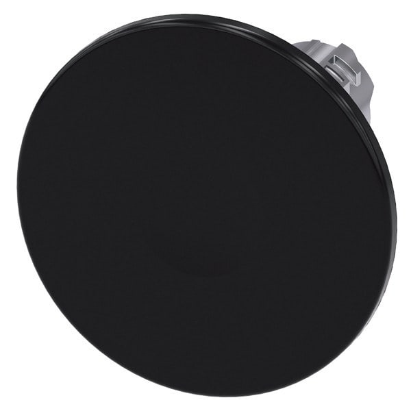 SIEMENS - Pilzdrucktaster, 22mm, rund, Metall, hochglanz, schwarz, 60mm