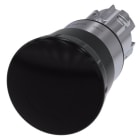 SIEMENS - Pilzdrucktaster, 22mm, rund, Metall, hochglanz, schwarz, Drehentriegelung
