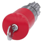 SIEMENS - Not-Halt-Pilzdrucktaster, 22mm, rund, Metall, hochglanz, rot, mit Schloss Sie...