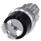 SIEMENS - Schlüsselschalter RONIS, 22mm, rund, Metall, hochglanz, Schlüsselabzug O