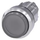 SIEMENS - Drucktaster, beleuchtet, 22mm, rund, Metall, hochglanz, klar, Druckknopf